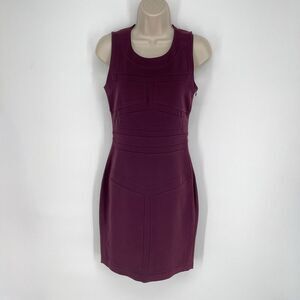 Diane von Furstenberg Galya Brazen Plum Sleeveless Sheath Dress Sz 2 Bodycon